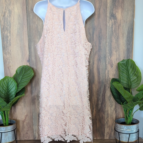 a new day Women's Floral Lace/Embroidered Layered Midi Dress NWT XL M313 - Picture 5 of 8